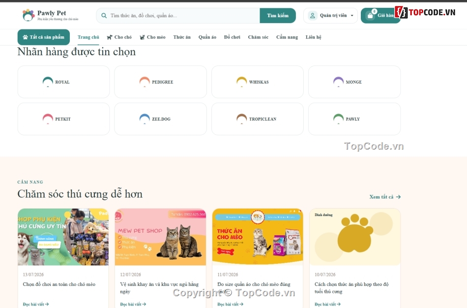 thú cưng,Web bán thú cưng,Website bán thú cưng